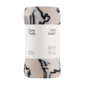 Fleece blanket ARDESTO 130x160cm, 100% polyester, dogs, grey