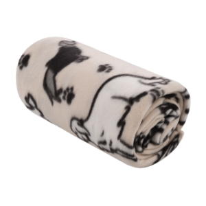 Fleece blanket ARDESTO 130x160cm, 100% polyester, dogs, grey