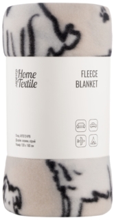 Плед ARDESTO Fleece 130×160см, 100% полиэстер, собачки, серый