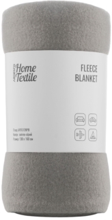 Плед ARDESTO Fleece 130×160см, 100% полиэстер, серый светлый