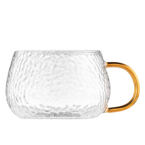 Набор чашек ARDESTO Dew 350мл, 4шт, боросиликатное стекло, прозрачный