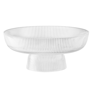 Fruit bowl ARDESTO Iceberg 26x11cm, glass, transparent