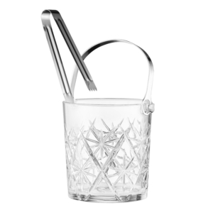 Ведро для льда со щипцами ARDESTO Alba 980мл, стекло, прозрачный