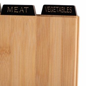 Cutting board set with stand ARDESTO Midori, 3pcs, 23.5х7.5х27cm, bamboo, metal