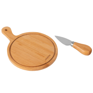 Набір для подачі сиру ARDESTO Midori, 2 предмети, 19.5х14х0.8см, бамбук, нержавіюча сталь