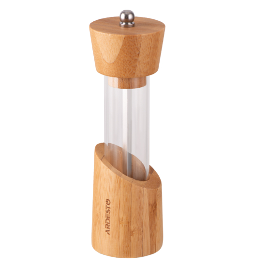 Salt and pepper Mill ARDESTO Midori, 50ml, bamboo, stainless steel
