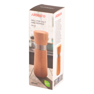 Salt and pepper Mill ARDESTO Midori, 50ml, bamboo, stainless steel