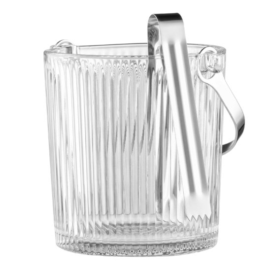 Ice bucket with clip ARDESTO Iceberg 980ml, glass, transparent