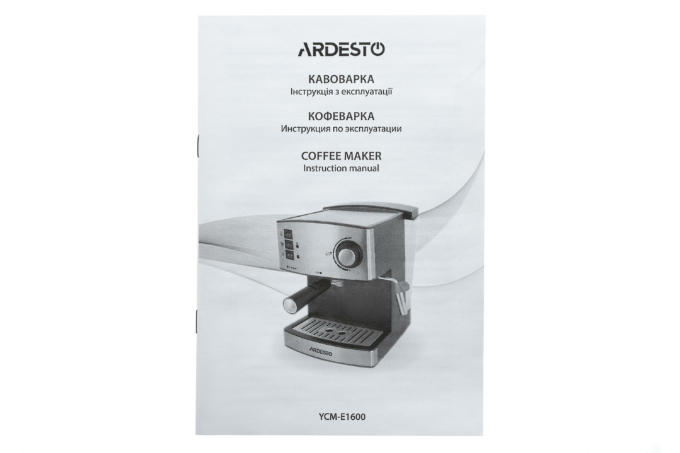 Coffee maker ARDESTO carob Steel Collection 1.6l, ground, hand capuchino maker, silver-black
