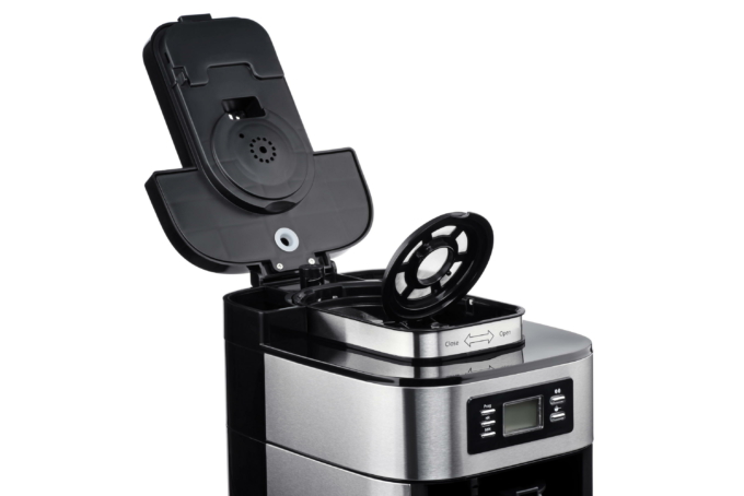 Coffee maker ARDESTO drip Steel Collection 1.2l, ground + beans, display, silver-black