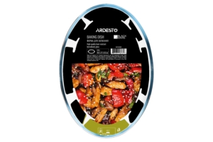 Baking pan ARDESTO Black Mars 30х21х6.5cm, borosilicate glass, oval, transparent