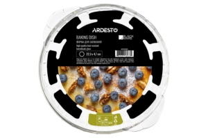Форма для запекания ARDESTO Black Mars 22.3×4.7см, боросиликатное стекло, круглая, прозрачный
