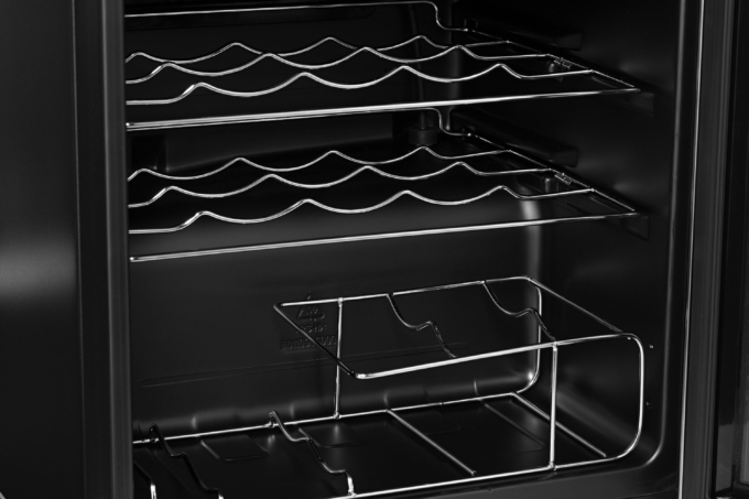 Холодильник ARDESTO для вина, 64.2×48х44, мороз.отд.-66л, зон — 1, бут-24, ST, диспл внутр., черный