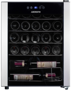 Wine cooler ARDESTO, 64.2x48x44, freez.-66L, 1 zone, bottles -24, ST, display int, black