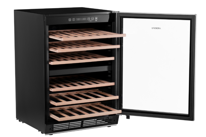 Холодильник ARDESTO вбудований для вина, 87×59.5х59.5, мороз.відд.-137л, зон – 2, бут-44, ST, диспл внутр., нерж