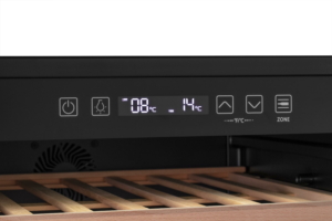 Холодильник ARDESTO вбудований для вина, 87×59.5х59.5, мороз.відд.-137л, зон – 2, бут-44, ST, диспл внутр., нерж