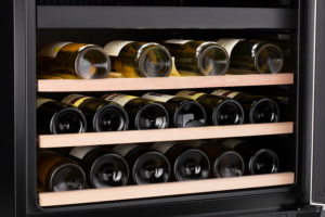 Холодильник ARDESTO вбудований для вина, 87×59.5х59.5, мороз.відд.-137л, зон – 2, бут-44, ST, диспл внутр., нерж