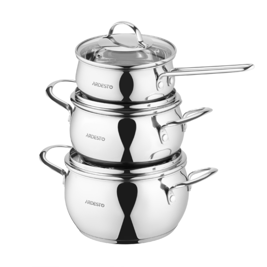Cookware set ARDESTO Gemini Liguria, 6pcs, stainless steel
