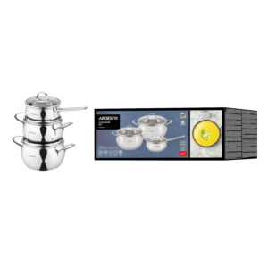 Cookware set ARDESTO Gemini Liguria, 6pcs, stainless steel