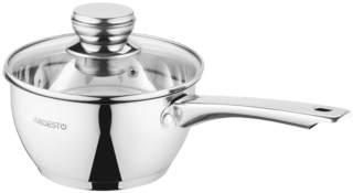 Saucepan with glass lid ARDESTO Gemini Lucca, 1.6l, stainless steel