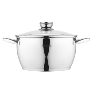 Casserole with glass lid ARDESTO Gemini Lucca, 5.5l, stainless steel