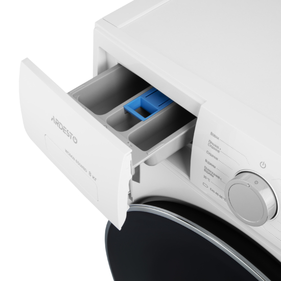 Washer-dryer ARDESTO front load, 8(5)kg, 1200, A/E, 57.2cm, display, steam, inverter, white