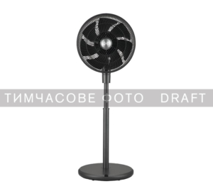 Floor fan ARDESTO FN-W1412EGR , 40 cm, 35 W, remote control, height 90-110 cm, 3D rotation, display, electric control, gray
