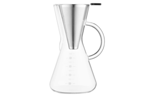 Кемекс для заваривания кофе с фильтром ARDESTO Black Mars 600мл, боросиликатное стекло, нержавеющая сталь, прозрачный