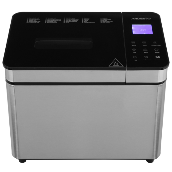 Bread maker ARDESTO 650W, programs-24, max weight -1kg, form-rectangle, stain. steel, silver