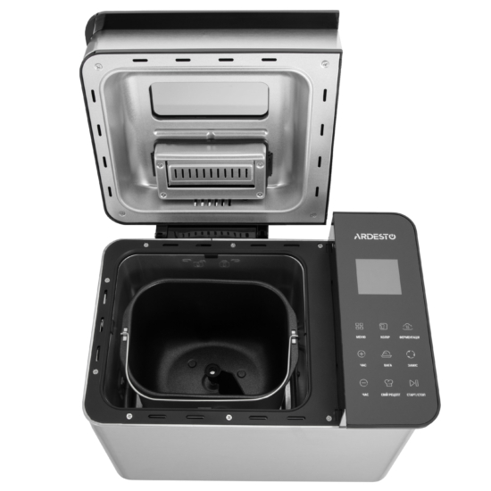 Bread maker ARDESTO 650W, programs-24, max weight -1kg, form-rectangle, stain. steel, silver