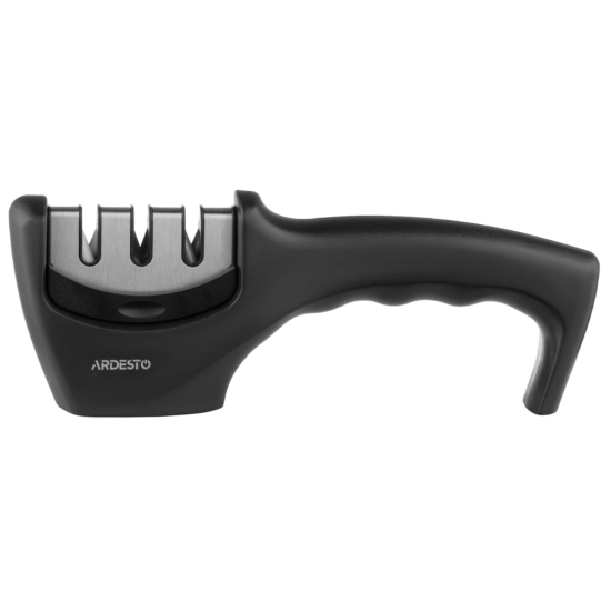 Knife sharpener ARDESTO Gemini, 20.5×5.5×7.5cm, tugston alloy, plastic, black