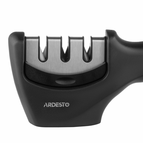 Knife sharpener ARDESTO Gemini, 20.5×5.5×7.5cm, tugston alloy, plastic, black