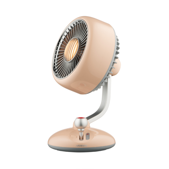 Table fan ARDESTO AviaFan FT-F3600BG desktop, 12cm, rechargeable, backlight, USB-A Type-C, beige
