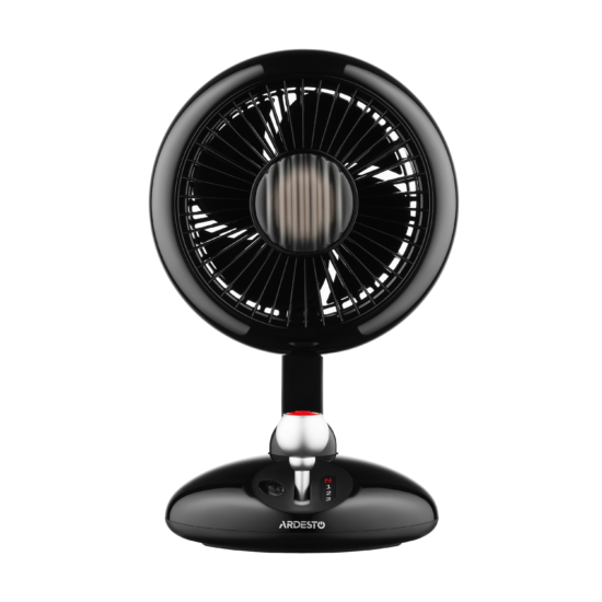 Table fan ARDESTO AviaFan FT-F3600BL desktop, 12cm, rechargeable, backlight, USB-A Type-C, black