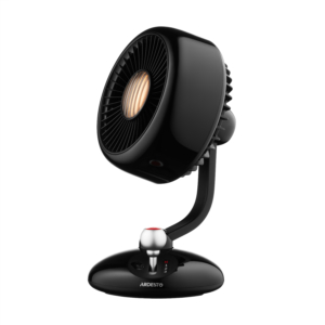 Table fan ARDESTO AviaFan FT-F3600BL desktop, 12cm, rechargeable, backlight, USB-A Type-C, black