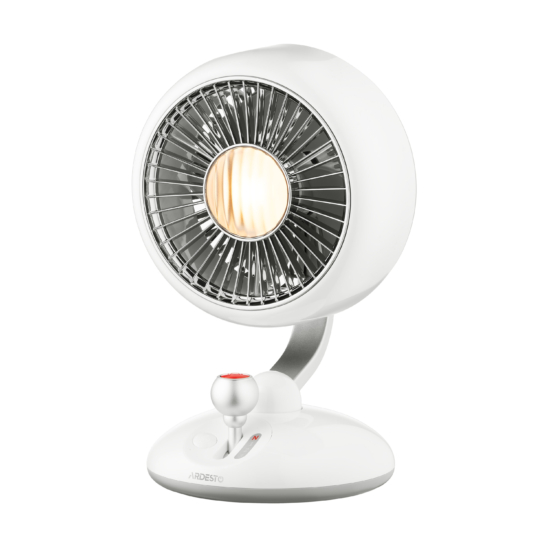 Table fan ARDESTO AviaFan FT-F3600W desktop, 12cm, rechargeable, backlight, USB-A Type-C, white
