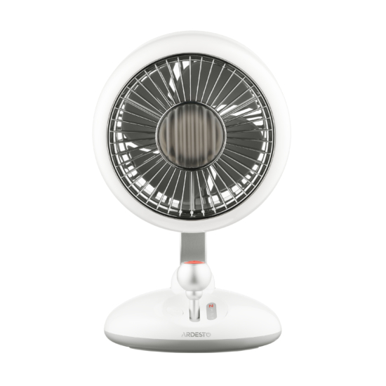Table fan ARDESTO AviaFan FT-F3600W desktop, 12cm, rechargeable, backlight, USB-A Type-C, white