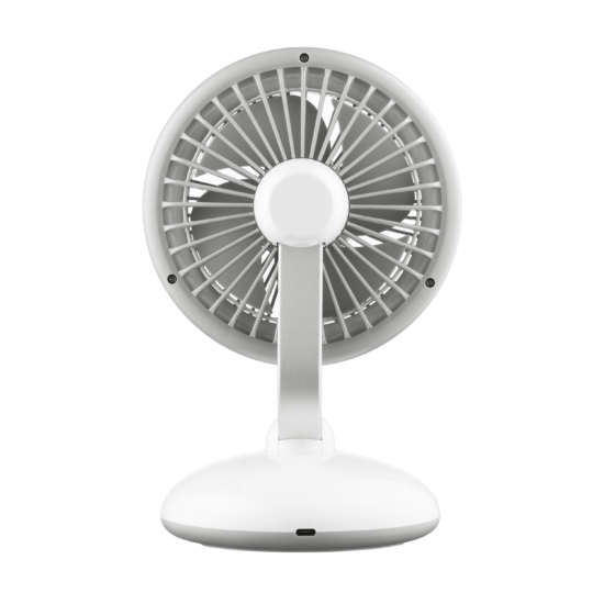 Table fan ARDESTO AviaFan FT-F3600W desktop, 12cm, rechargeable, backlight, USB-A Type-C, white