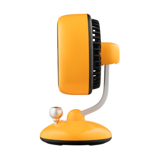 Table fan ARDESTO AviaFan FT-F3600Y desktop, 12cm, rechargeable, backlight, USB-A Type-C, yellow
