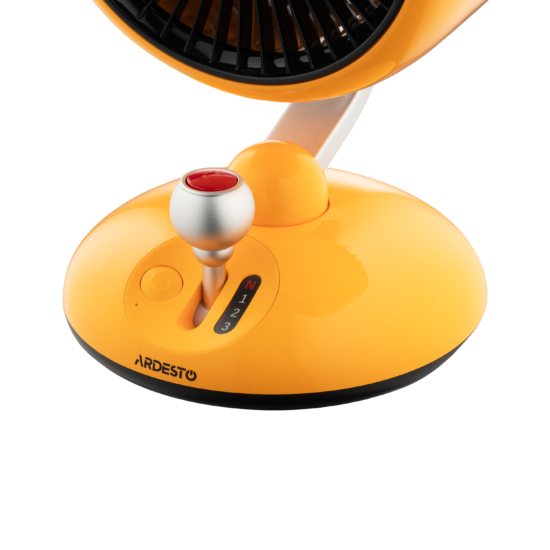 Table fan ARDESTO AviaFan FT-F3600Y desktop, 12cm, rechargeable, backlight, USB-A Type-C, yellow