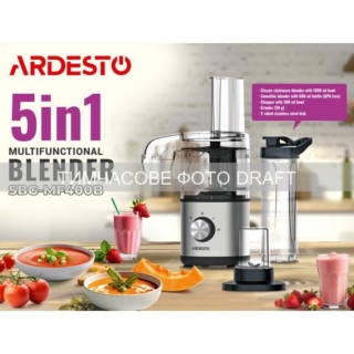 Multifunctional blender ARDESTO, 400W, 5in1, bowl-1000ml, silver-black