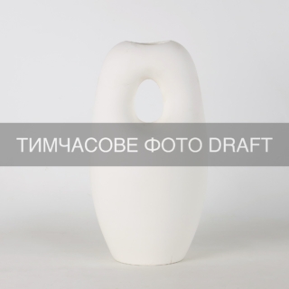 Vase ARDESTO Midori 12.7х10х23cm, porcelain, white
