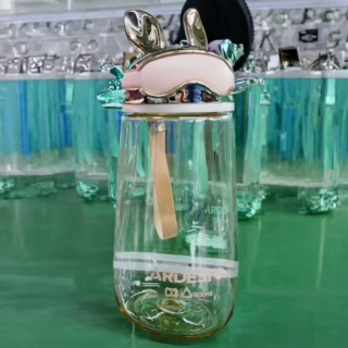 ARDESTO Пляшка для води ARDESTO Bunny 600мл, пластик, жовтий