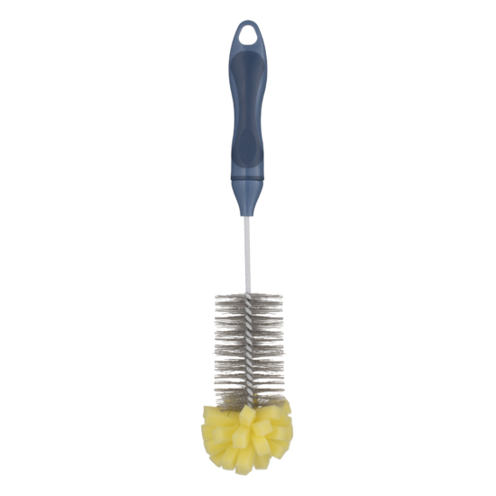 Brush for washing bottles ARDESTO with sponge 34х5cm, plastic, blue