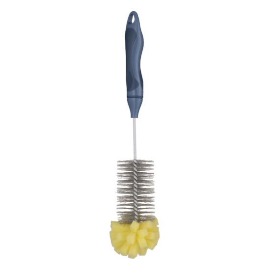 Brush for washing bottles ARDESTO with sponge 34х5cm, plastic, blue