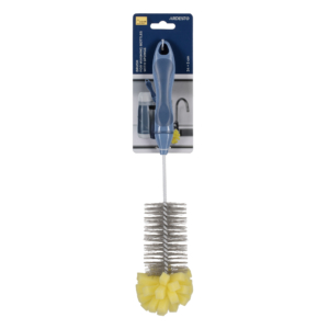 Brush for washing bottles ARDESTO with sponge 34х5cm, plastic, blue