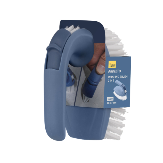Щетка для мытья 2 в 1 ARDESTO 13х7см, пластик, голубой