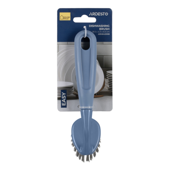 Dishwashing brush ARDESTO 18.5х4.3×6.5cm, plastic, blue