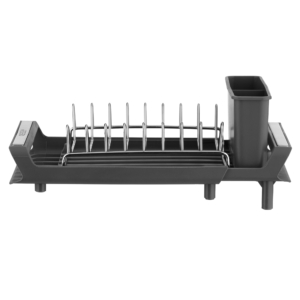 Сушилка для посуды с подставкой ARDESTO Minimalism 46.5×19.5×9.5см, пластик, xромированное железо, сталь, серый темный