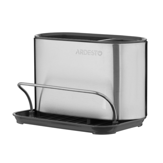 Органайзер для кухні ARDESTO Minimalism, 18×12.3×13см, пластик, сталь, сірий темний